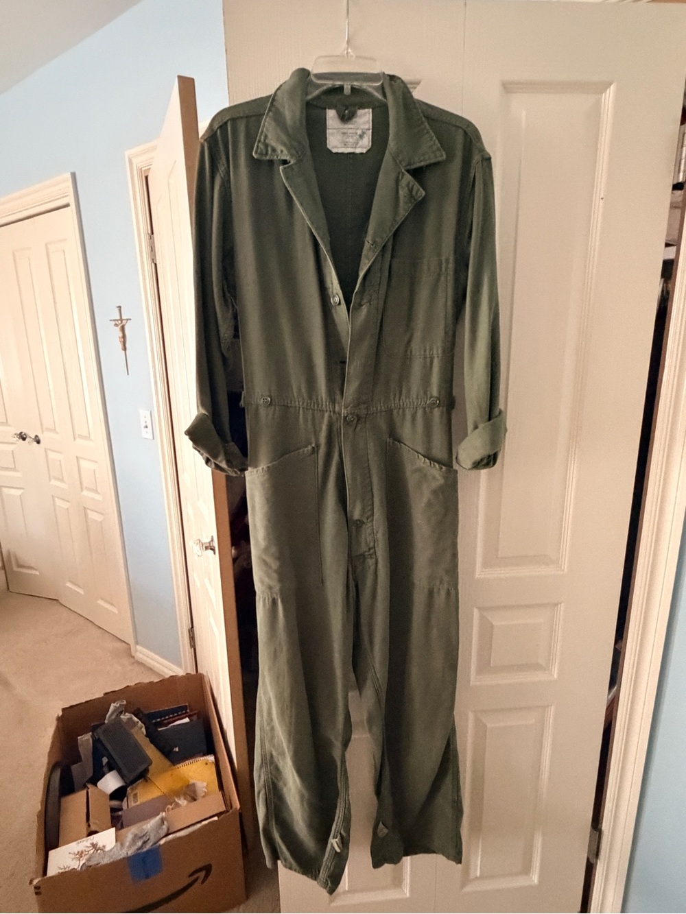 Olive Green Utility Jumpsuit